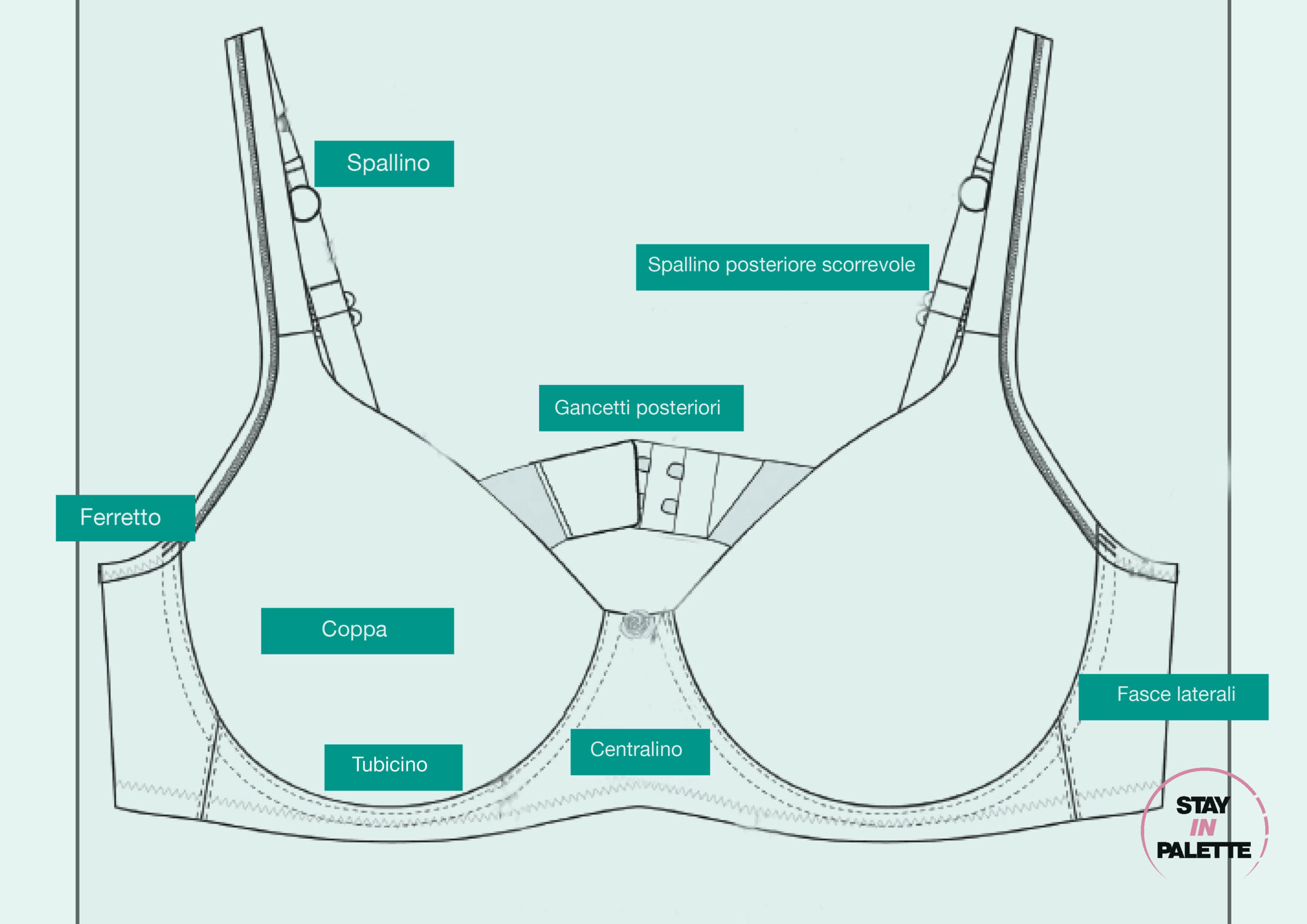 Le parti di un reggiseno